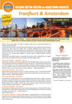 Seminer Detayları İ&ccedil;in Tıklayınız