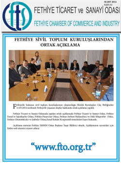 Sayı- 11 - Fethiye Ticaret ve Sanayi Odası