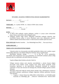 ĠSTANBUL ANADOLU N&Ouml;BET&Ccedil;Ġ ĠCRA HUKUK MAHKEMESĠ