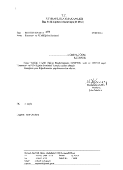 Erasmus+ ve PCM Eğitim Semineri - reyhanlı il&ccedil;e mill&icirc; eğitim