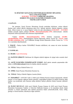 31/12/2011 tarihleri arasında serbest piyasadan
