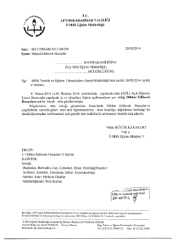 31 Mayıs - 01 Haziran 2014 de yapılacak olan AÖL sınavında dikkat