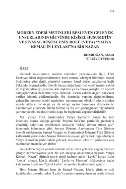 BOZDOĞAN, Ahmet-MODERN EDEB&Icirc; METİNLERİ