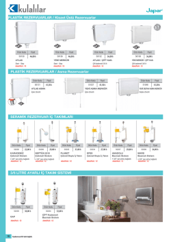 SERAMİK REZERVUAR İÇ TAKIMLARI 3/6 LİTRE AYARLI İÇ TAKIM
