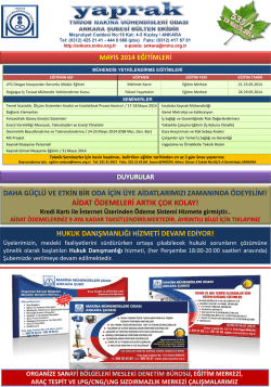Slayt 1 - Makina M&uuml;hendisleri Odası