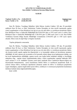 Haziran - k&uuml;lt&uuml;r ve tabiat varlıklarını koruma b&ouml;lge kurulları
