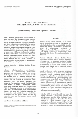 enerji tasarrufu ve birleşik ısı