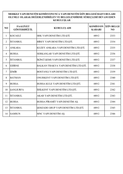 belgelendırme ıslemı devam eden