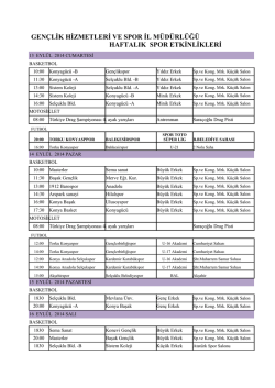 13-17 Eyl&uuml;l 2014HAFTALIK B&Uuml;LTEN 2014