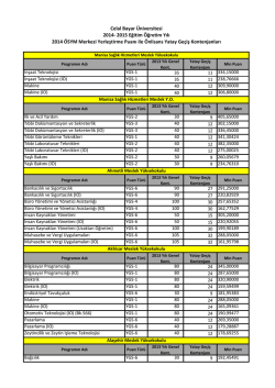 2014 &Ouml;SYM Merkezi Yerleştirme Taban Puanları İ&ccedil;in Tıklayınız