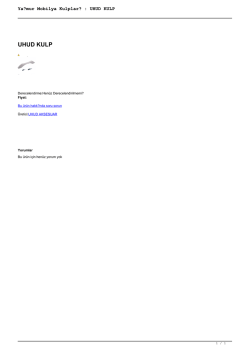 Yağmur Mobilya Kulpları : UHUD KULP