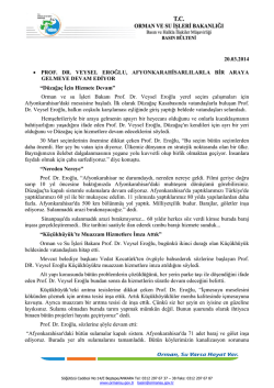 20.03.2014 • PROF. DR. VEYSEL EROĞLU