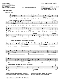 ANLATAMAM DERDİMİ.musx - TCMEB &Ccedil;AĞLAR M&Uuml;ZİK KURSU