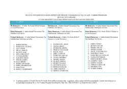 İlk ve Acil Yardım - Sel&ccedil;uk &Uuml;niversitesi