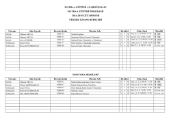 MATBAA EĞİTİMİ ANABİLİM DALI MATBAA EĞİTİMİ PROGRAMI