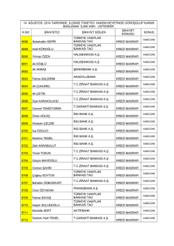 14 ağustos 2014 tarihinde sonu&ccedil;lanan başvurulara ulaşmak i&ccedil;in