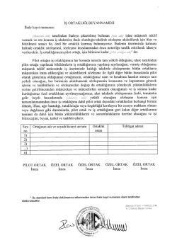 İş Ortaklığı Beyannamesi