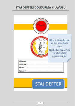 staj defteri doldurma kılavuzu