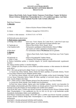 T.C. SULUOVA KAYMAKAMLIĞI K&Ouml;YLERE HİZMET G&Ouml;T&Uuml;RME