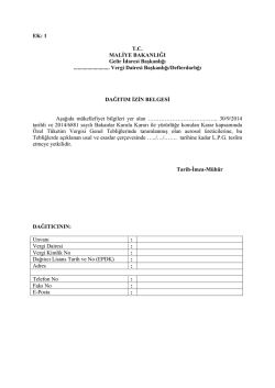 Tebliğ ekleri i&ccedil;in tıklayınız