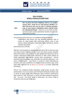 2014 Yılında Bor&ccedil;lu M&uuml;kelleflerin İlanı.