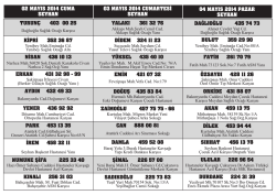 02 MAYIS 2014 CUMA SEYHAN ) 5%/ 1) .0!/&frac34; SEYHAN 04 MAYIS