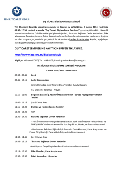 dış ticaret bilgilendirme semineri