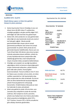 Gayrimenkul Yat. Ort./ BIST100 &bull; Alarko Gayrimenkul Yatırım