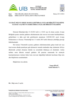 Turkçe Antetli Kağıt - Uludağ İhracatçı Birlikleri