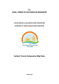 ABGM Güncel STA Raporu - TC Gıda Tarım ve Hayvancılık Bakanlığı