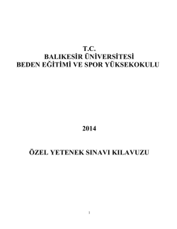 buradan indirebilirsiniz. - TC Balıkesir &Uuml;niversitesi Beden Eğitimi ve