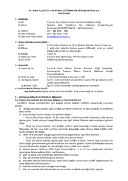 PAZARCIK İL&Ccedil;ESİ K&Ouml;YLERE HİZMET G&Ouml;T&Uuml;RME BİRLİĞİ