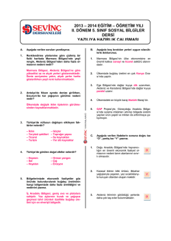 8. Sınıf deneme sınavı
