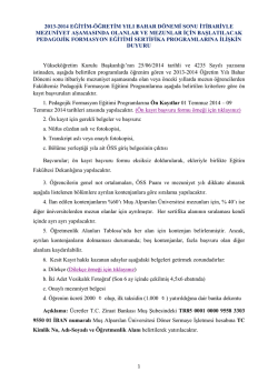 duyuru - Muş Alparslan &Uuml;niversitesi