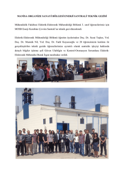 MANİSA ORGANİZE SANAYİ B&Ouml;LGESİ ENERJİ SANTRALİ TEKNİK