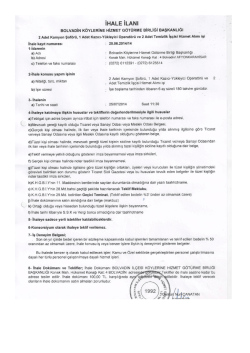 İhale ilanı i&ccedil;in tıklayınız