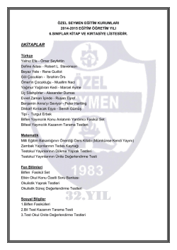 ı)kitaplar - &Ouml;zel Seymen Eğitim Kurumları