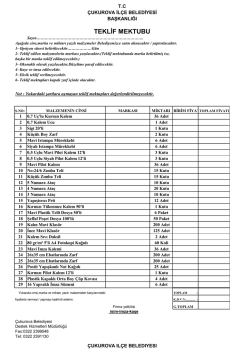 Teklif i&ccedil;in tıklayınız