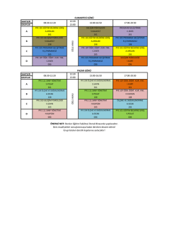 Ders Programı - Ereğli Eğitim Fak&uuml;ltesi