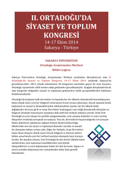 Bildiri &Ccedil;ağrı Metni - Sakarya &Uuml;niversitesi
