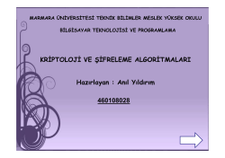 Kriptoloji Algoritmaları