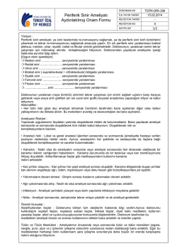 TOTM-OFR-290 Periferik Sinir Ameliyatı Aydınlatılmış Onam Formu