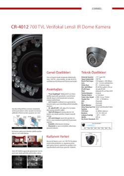 CR-4012 700 TVL Verifokal Lensli IR Dome Kamera