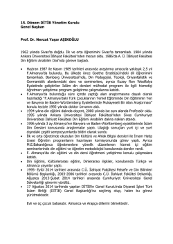 Prof. Dr. Nevzat Yaşar AŞIKOĞLU Özgeçmiş