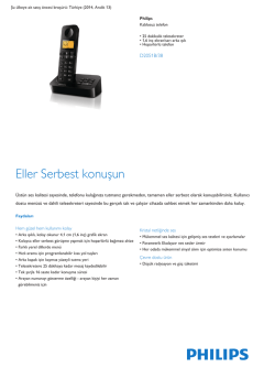 Product Leaflet: D205 Siyah Kablosuz telefon