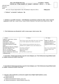 2014- 2015 &ouml;ğretim yılı