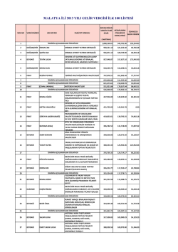 malatya ili 2013 yılı gelir vergisi ilk 100 listesi