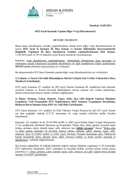 2014-53 6552 Sayılı Kanunla Yapılan Diğer