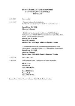 Program - Fethiye Ticaret ve Sanayi Odası