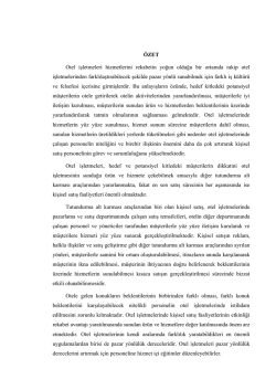Otel İşletmelerinde Kişisel Satış Faaliyetlerine İlişkin Bir Araştırma